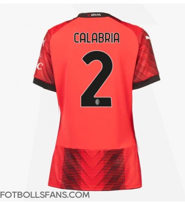 AC Milan Davide Calabria #2 Replika Hemmatröja Damer 2023-24 Kortärmad